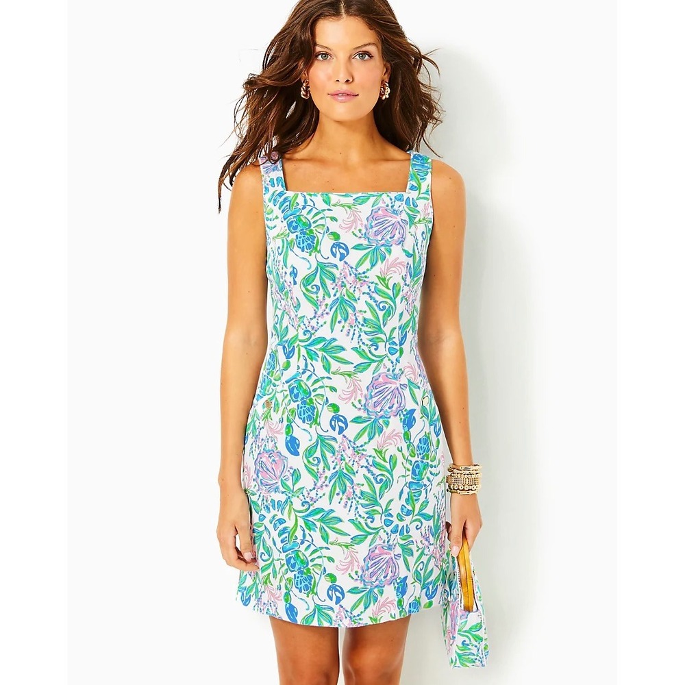 NWT Lilly Pulitzer The Lilly Shift Dress Sz 10 Just A Pinch Floral Preppy Resort
